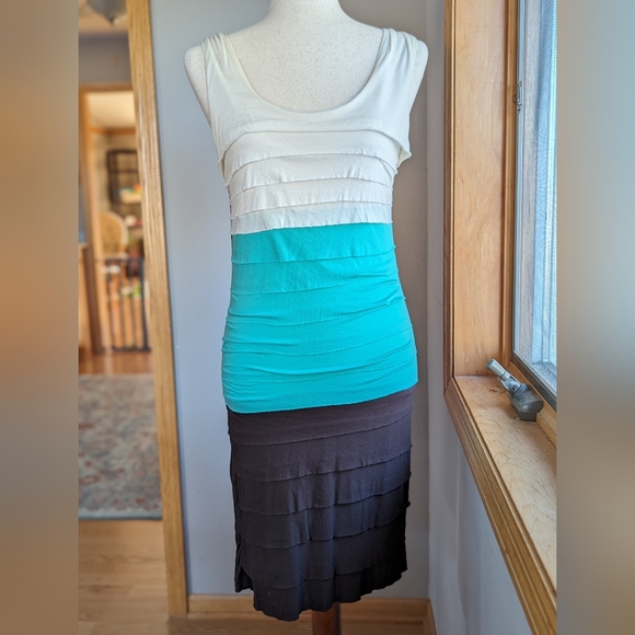 Allen B. By Allen Schwartz Dresses & Skirts - Allen B By Allen Schwartz Womens Multicolor Colorblock Sheath Dress Size Small